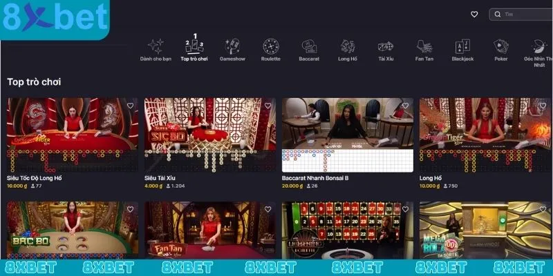 Hướng dẫn các bước tham gia vào Casino 8xbet