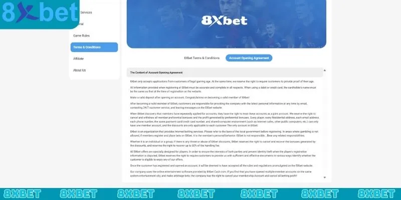 Nắm rõ điều kiện đăng ký 8xbet để sử dụng dịch vụ