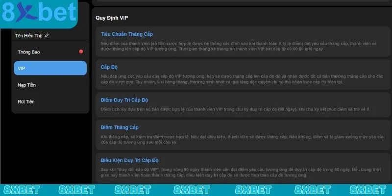 Điều kiện để tham gia và thăng hạng tại khuyến mãi siêu VIP 8xbet