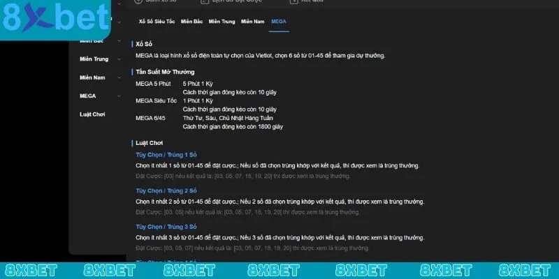 Mega 6/45 giải thích cơ cấu giải thưởng và cách chơi cơ bản