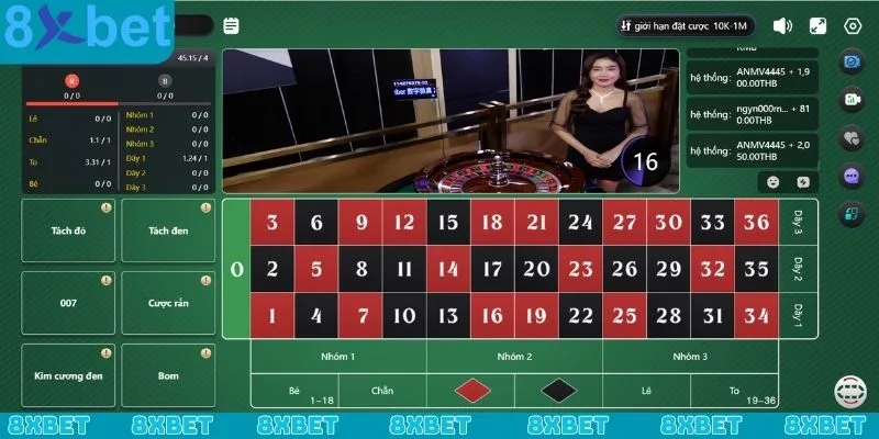 Hướng dẫn quy trình chuẩn để chơi 1 ván Roulette 8xbet
