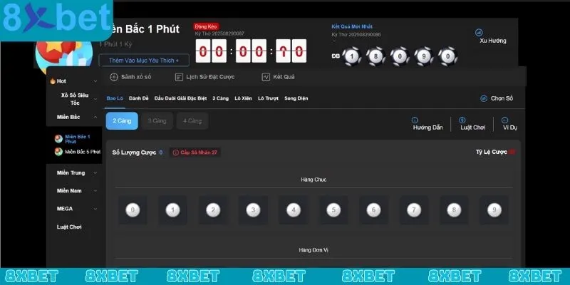 Giới thiệu tổng quan về sảnh game xổ số 8xbet