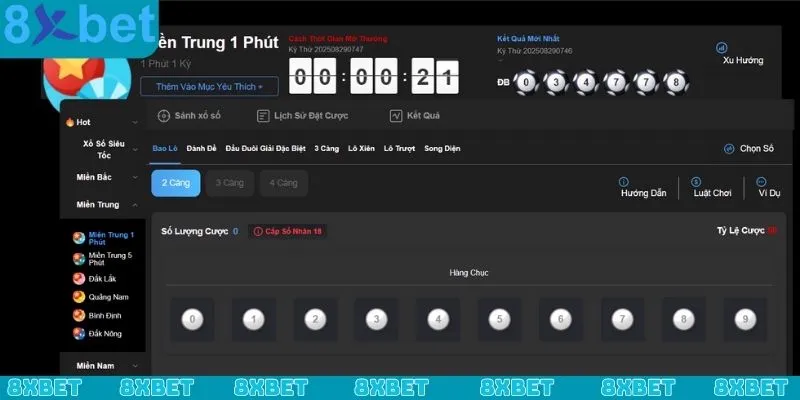 Xổ số miền Trung 8xbet là sân chơi đỉnh cao dành cho mọi người